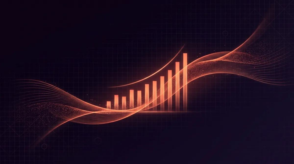 Business intelligence dashboard showing key performance metrics